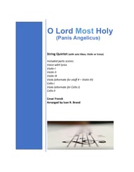 O Lord Most Holy (Panis Angelicus) for string quintet (with solo Oboe, Violin, or Voice) P.O.D cover Thumbnail